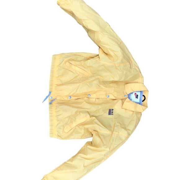 VINTAGE Nike Jacket White Tab Yellow Nylon Cotton Lined - Picture 8 of 13